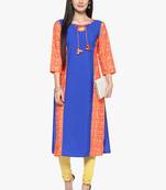 multicolor faux_crepe crepe stitched kurti
