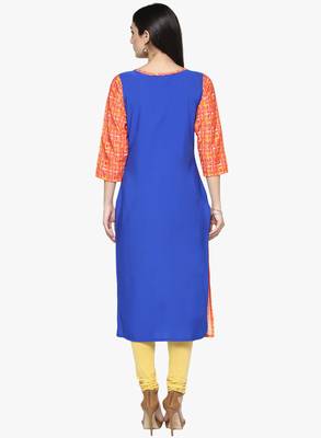 multicolor faux_crepe crepe stitched kurti 2