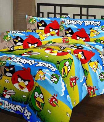 eCraftIndia Angry Birds Kids Single Bed Reversible AC Blanket 1