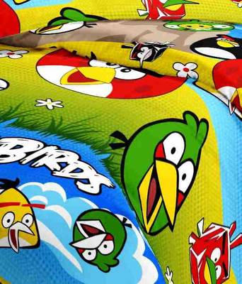 eCraftIndia Angry Birds Kids Single Bed Reversible AC Blanket 2