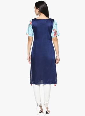 multicolor raw_silk polyester stitched kurti 2