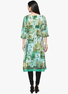 multicolor floral_print cotton stitched kurti 3
