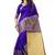 Purple woven silk blend saree with blouse