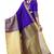 Purple woven silk blend saree with blouse