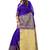 Purple woven silk blend saree with blouse
