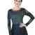 Navy Blue Embroidered Satin Semi stitched Gown