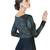 Navy Blue Embroidered Satin Semi stitched Gown