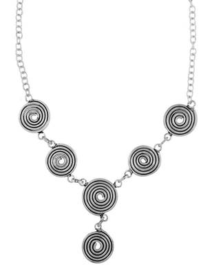 Oxidised Tribal Bohemian German Silver Necklace Earring Bracelet Set For Girls Women 2
