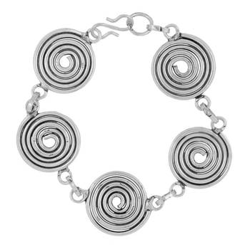 Oxidised Tribal Bohemian German Silver Necklace Earring Bracelet Set For Girls Women 3