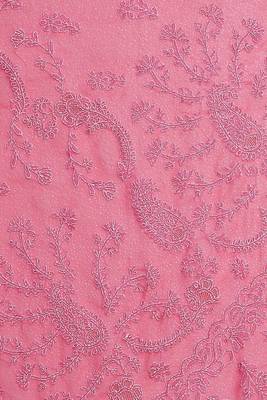 Ada Pink Embroidered Faux Georgette Chikankari Saree 4