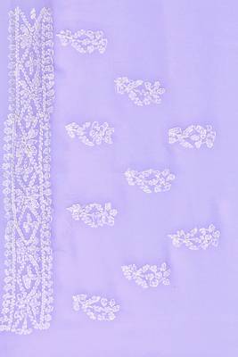 Ada Mavue Embroidered Faux Georgette Chikankari Saree 5