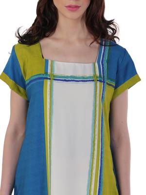 Multicolor printed crepe stitched kurti 5
