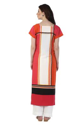 Multicolor printed crepe stitched kurti 2