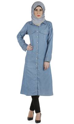 Blue denim stitched dresses 1