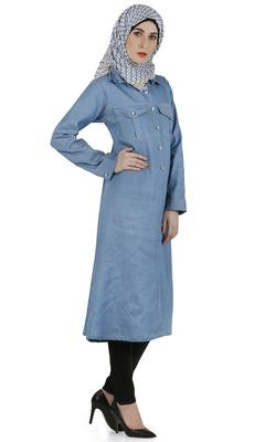 Blue denim stitched dresses 2