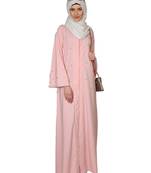Modest Forever  Baby pink premium polyester stitched abaya