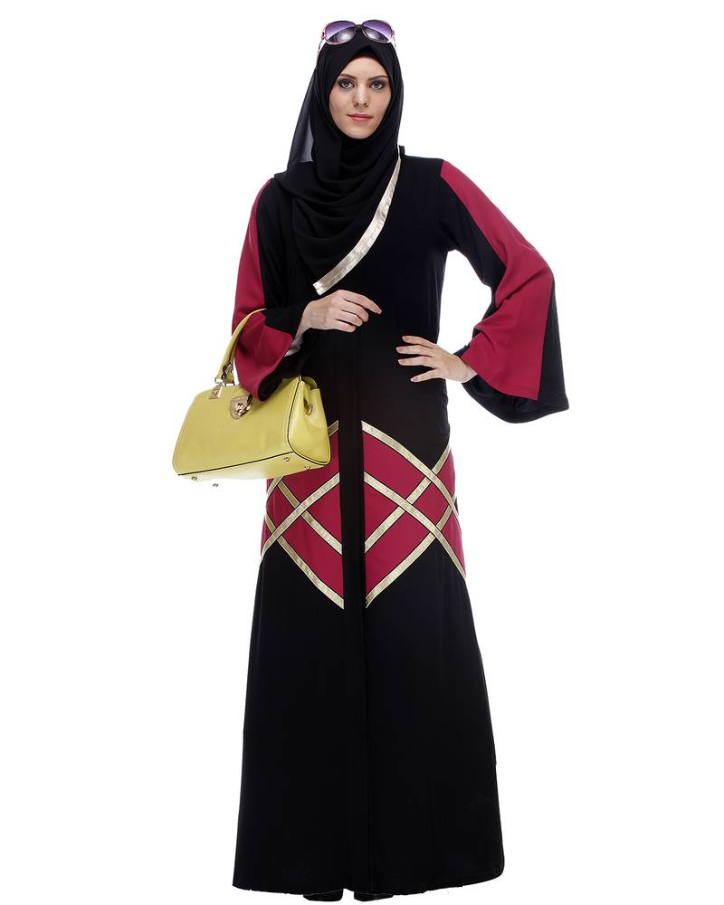 Modest Forever  Multi colour premium polyester stitched abaya