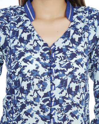 Indigo printed stitched cotton-kurtis 5
