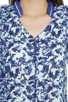 Indigo printed stitched cotton-kurtis