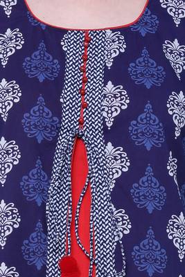 Indigo printed stitched cotton-kurtis 5