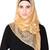 Golden flower ruffle hijab