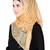 Golden flower ruffle hijab