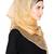 Golden flower ruffle hijab