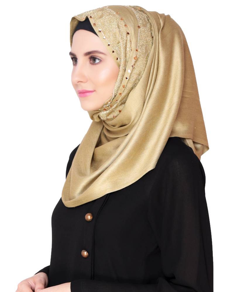 dark gold hijab