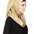 Dark beige hijab with golden border