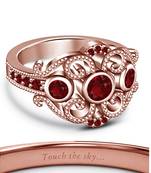 14K Rose Gold Multi-Color Disney Princess Pocahontas Engagement Ring