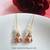 Red meenakari earrings