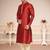 Indian Poshakh Maroon Doby Dupion Kurta Pajama