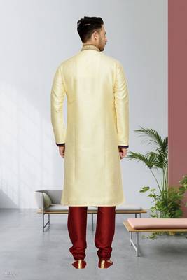 Gold Doby Dupion Kurta Pajama 4