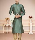 Indian Poshakh Rama Multi Color Dupion Kurta Pajama