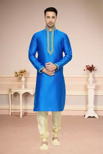 Indian Poshakh Feerozy Dupion Kurta Pajama