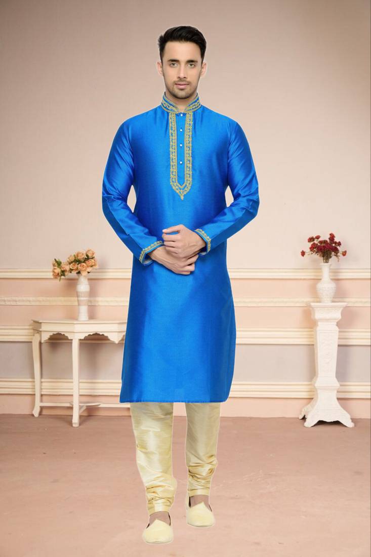 Indian Poshakh Feerozy Dupion Kurta Pajama