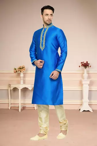 Indian Poshakh Feerozy Dupion Kurta Pajama