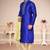 Indian Poshakh Royal Blue Brocket Kurta Pajama