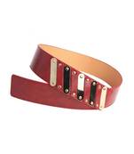 Just Women - Dressy Maroon Womens Leather Belt