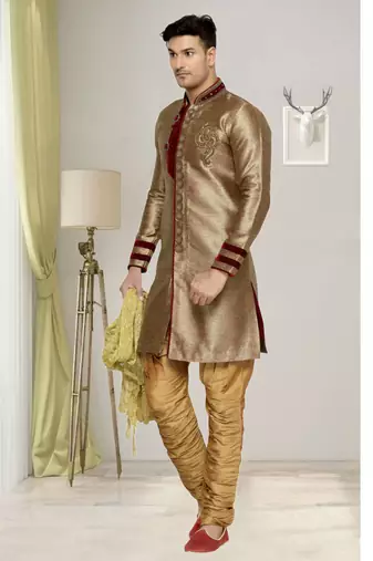Antique Semi Indo Brocket Kurta Pajama