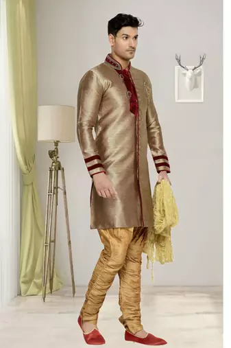 Antique Semi Indo Brocket Kurta Pajama
