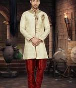 Indian Poshakh Gold Semi Indo Brocket Indo Western