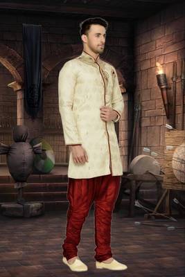 Indian Poshakh Gold Semi Indo Brocket Indo Western 3