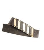 Just Women - Dressy Dark Grey Womens Leather Belt