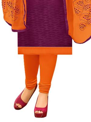 Purple embroidered jacquard salwar 4