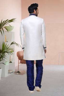 Off White Broket Kurta Pajama 4