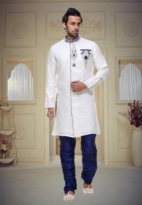 Off White Broket Kurta Pajama 1