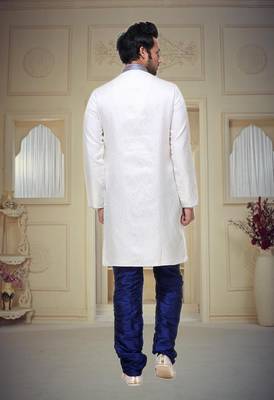 Off White Broket Kurta Pajama 4
