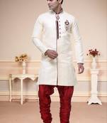 Indian Poshakh Gold Broket Kurta Pajama