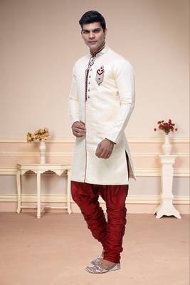Indian Poshakh Gold Broket Kurta Pajama 2